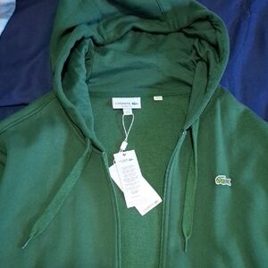 Lacoste Men's Green Hoodie Sweater